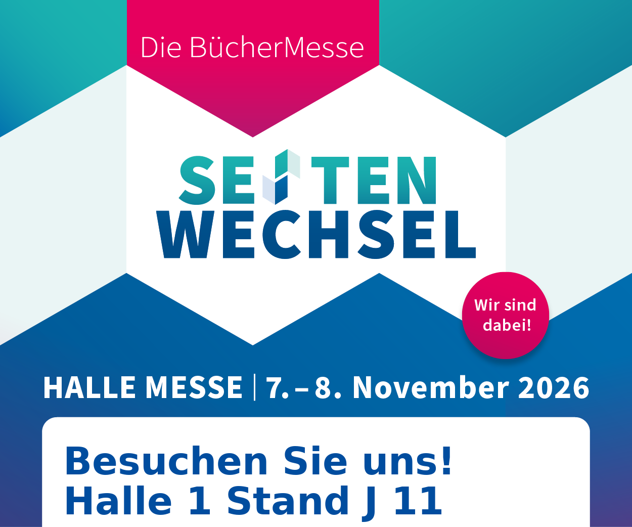 Besuchen Sie den Gerhard Hess Verlag auf der Büchermesse Seitenwechsel am 7. und 8. November 2026 – Halle 1, Stand J 11